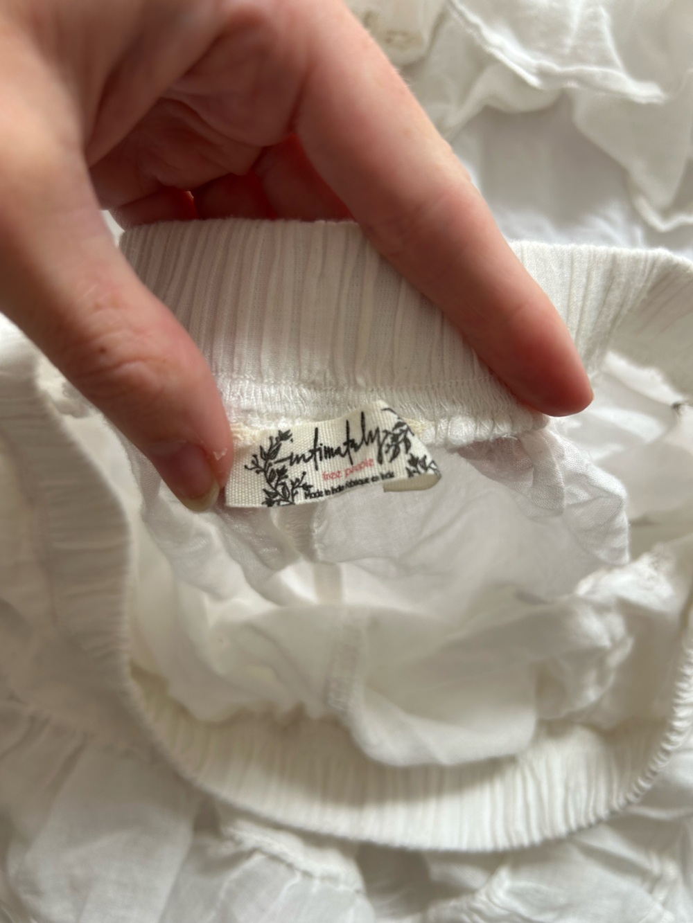 Free People White Embroidered Boho Crochet Top and Bottoms - Picture 3 of 5